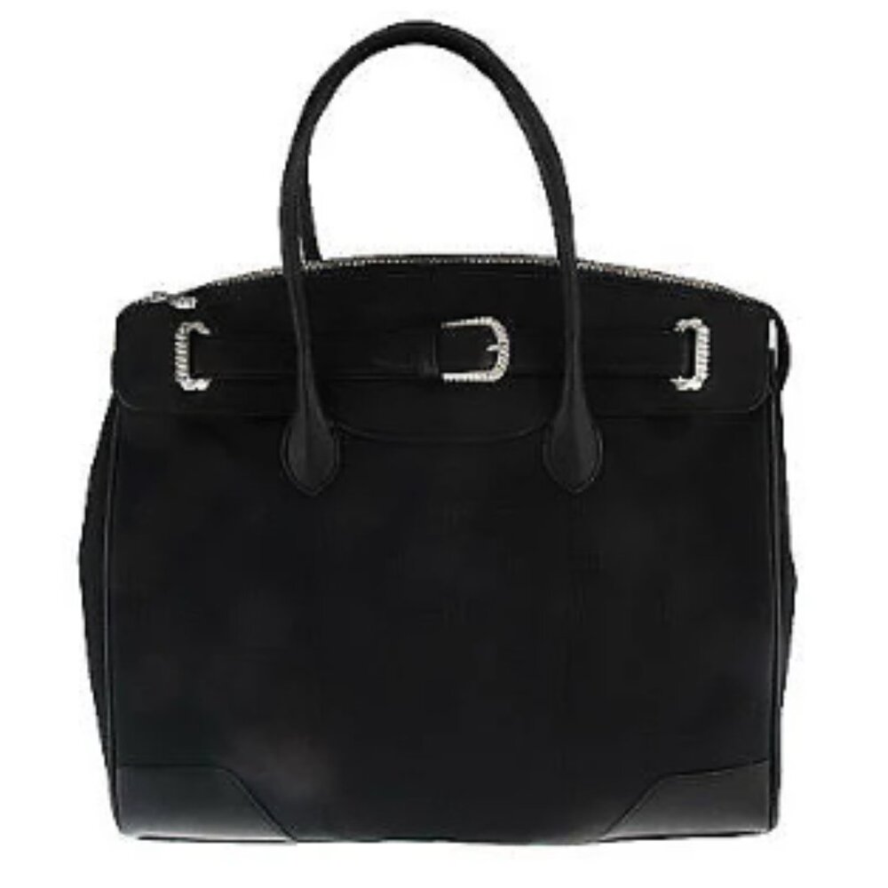 Judith Ripka "Manhattan" Jacquard Tote with Textured Belt Detail  0259